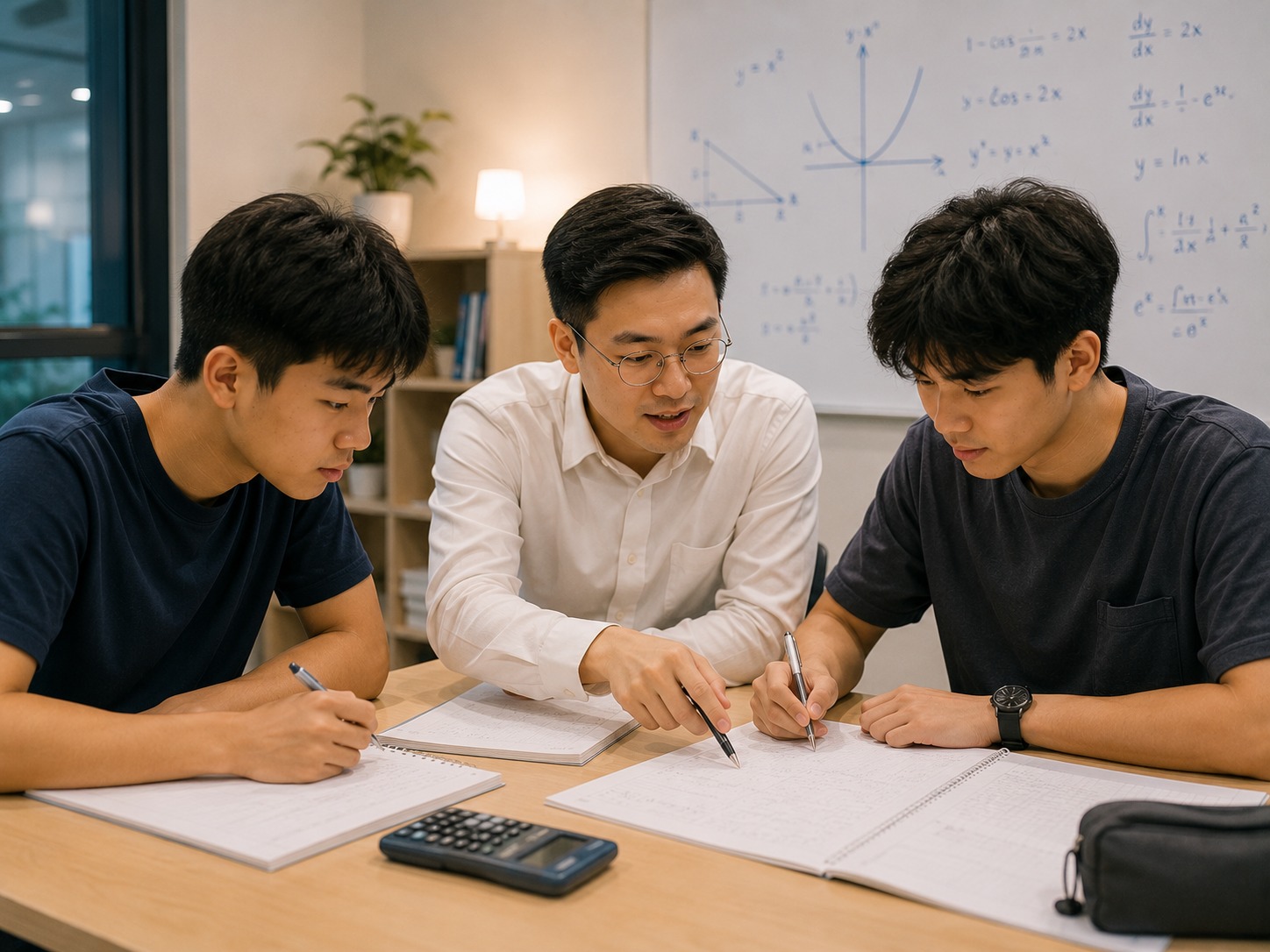 Junior college students receiving H2 Maths tuition